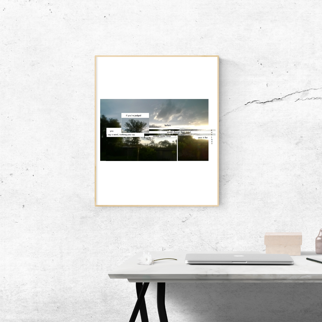A Note on Quiet - Digital Art Print portrait mockup