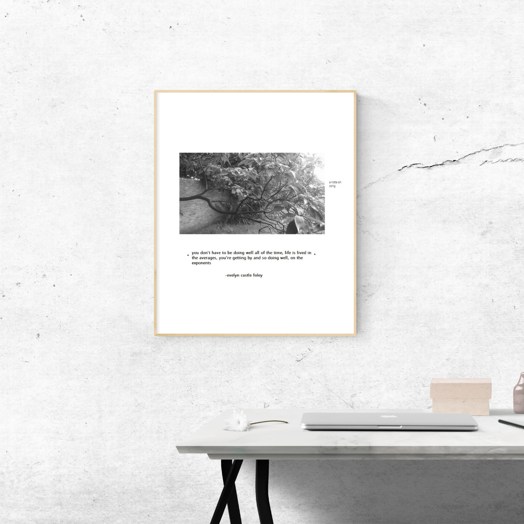 A Note on Song - Digital Art Print mockup